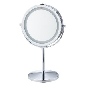 HOME USE επιτραπέζιος καθρέφτης HUH-0185 με LED φως, 1x/5x zoom, ασημί | Προσωπική Φροντίδα | elabstore.gr