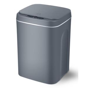 HOME USE κάδος απορριμμάτων HUH-0190, αυτόματο άνοιγμα, 16lt, γκρι | Οικιακός εξοπλισμός | elabstore.gr