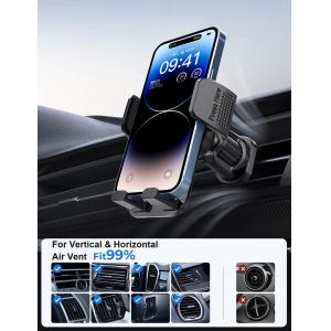 POWERTECH βάση smartphone αυτοκινήτου PT-1238, ταμπλό & αεραγωγών, μαύρη | Αξεσουάρ κινητών | elabstore.gr