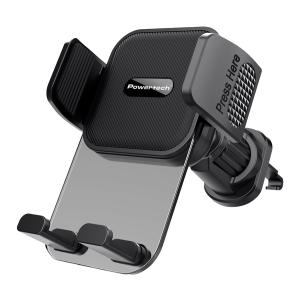POWERTECH βάση smartphone αυτοκινήτου PT-1239 για αεραγωγούς, μαύρη | Αξεσουάρ κινητών | elabstore.gr