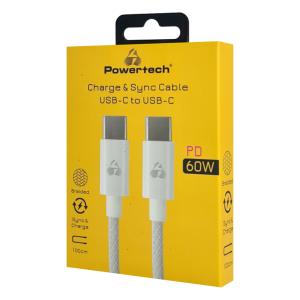 POWERTECH καλώδιο USB-C PTR-0183, 60W, 480Mbps, 1m, λευκό | eLabstore.gr POWERTECH καλώδιο USB-C PTR-0183, 60W, 480Mbps, 1m, λευκό | Καλώδια - Αντάπτορες | elabstore.gr