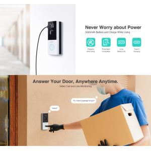 BOTSLAB smart κουδούνι με κάμερα R801, 3MP/2K, WiFi, 5000mAh | Εργαλεία | elabstore.gr