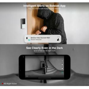 BOTSLAB smart κουδούνι με κάμερα R801, 3MP/2K, WiFi, 5000mAh | Εργαλεία | elabstore.gr