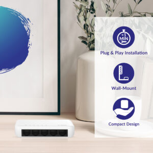 STRONG switch SW5000P, 5x Gigabit θύρες, 1000Mbps | Δικτυακά | elabstore.gr