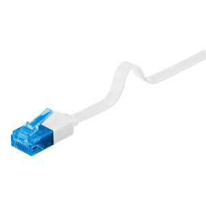 GOOBAY καλώδιο δικτύου 96369, CAT 6A U/UTP, flat, 500MHz, CU, 10m, λευκό | Καλώδια - Αντάπτορες | elabstore.gr