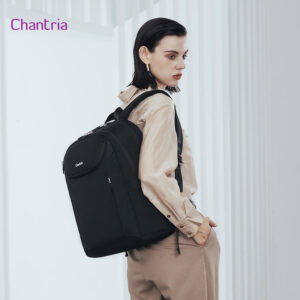 CHANTRIA γυναικεία τσάντα πλάτης CB00638 με θήκη laptop 15.6", 20.2L, μαύρη | Προσωπική Φροντίδα | elabstore.gr