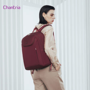 CHANTRIA γυναικεία τσάντα πλάτης CB00638 με θήκη laptop 15.6", 20.2L, κόκκινη | Προσωπική Φροντίδα | elabstore.gr