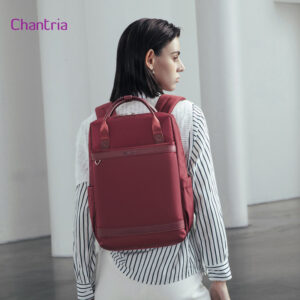 CHANTRIA γυναικεία τσάντα πλάτης CB00639 με θήκη laptop 14", 12.5L, κόκκινη | Προσωπική Φροντίδα | elabstore.gr