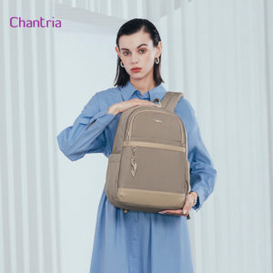 CHANTRIA γυναικεία τσάντα πλάτης CB00648 με θήκη laptop 14", 14.3L, χακί | Προσωπική Φροντίδα | elabstore.gr