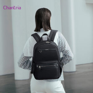 CHANTRIA γυναικεία τσάντα πλάτης CB00649 με θήκη laptop 14", 14.3L, μαύρη | Προσωπική Φροντίδα | elabstore.gr