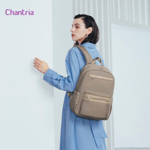 CHANTRIA γυναικεία τσάντα πλάτης CB00649 με θήκη laptop 14", 14.3L, χακί | Προσωπική Φροντίδα | elabstore.gr
