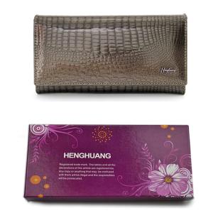 HENGHUANG γυναικείο πορτοφόλι LBAG-0029, δερμάτινο, γκρι | Προσωπική Φροντίδα | elabstore.gr