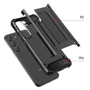 POWERTECH θήκη Armor Carbon MOB-1964 για Samsung Galaxy A55 5G, μαύρη | Αξεσουάρ κινητών | elabstore.gr