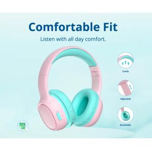 TRONSMART headphones για παιδιά KH02, ασύρματα & ενσύρματα, ροζ | Αξεσουάρ κινητών | elabstore.gr