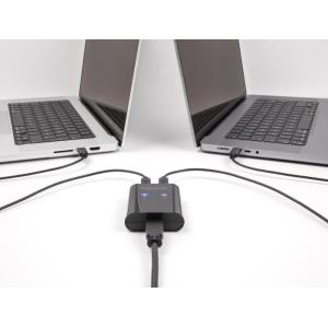 DELOCK USB Type B switch 11503, 2 σε 1, μαύρο | Καλώδια - Αντάπτορες | elabstore.gr