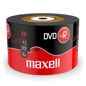MAXELL DVD-R 4.7GB/120min, 16x speed, spindle pack 50τμχ | Αναλώσιμα - Είδη Γραφείου | elabstore.gr