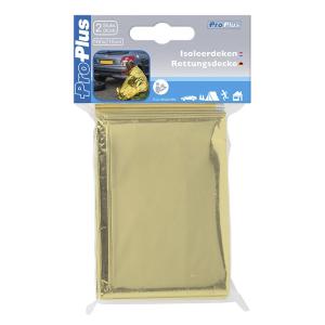 PROPLUS θερμική κουβέρτα εκτάκτου ανάγκης 510394, 160x210cm, χρυσό/ασημί, 2τμχ | Προσωπική Φροντίδα | elabstore.gr