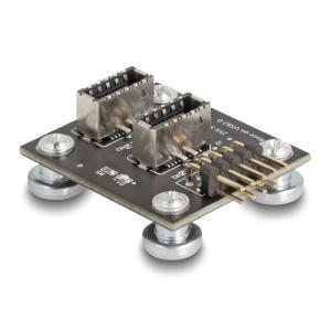 DELOCK αντάπτορας USB 2.0 Pin σε 2x USB Type-E Key A 67176 με USB pin καλώδιο | Καλώδια - Αντάπτορες | elabstore.gr