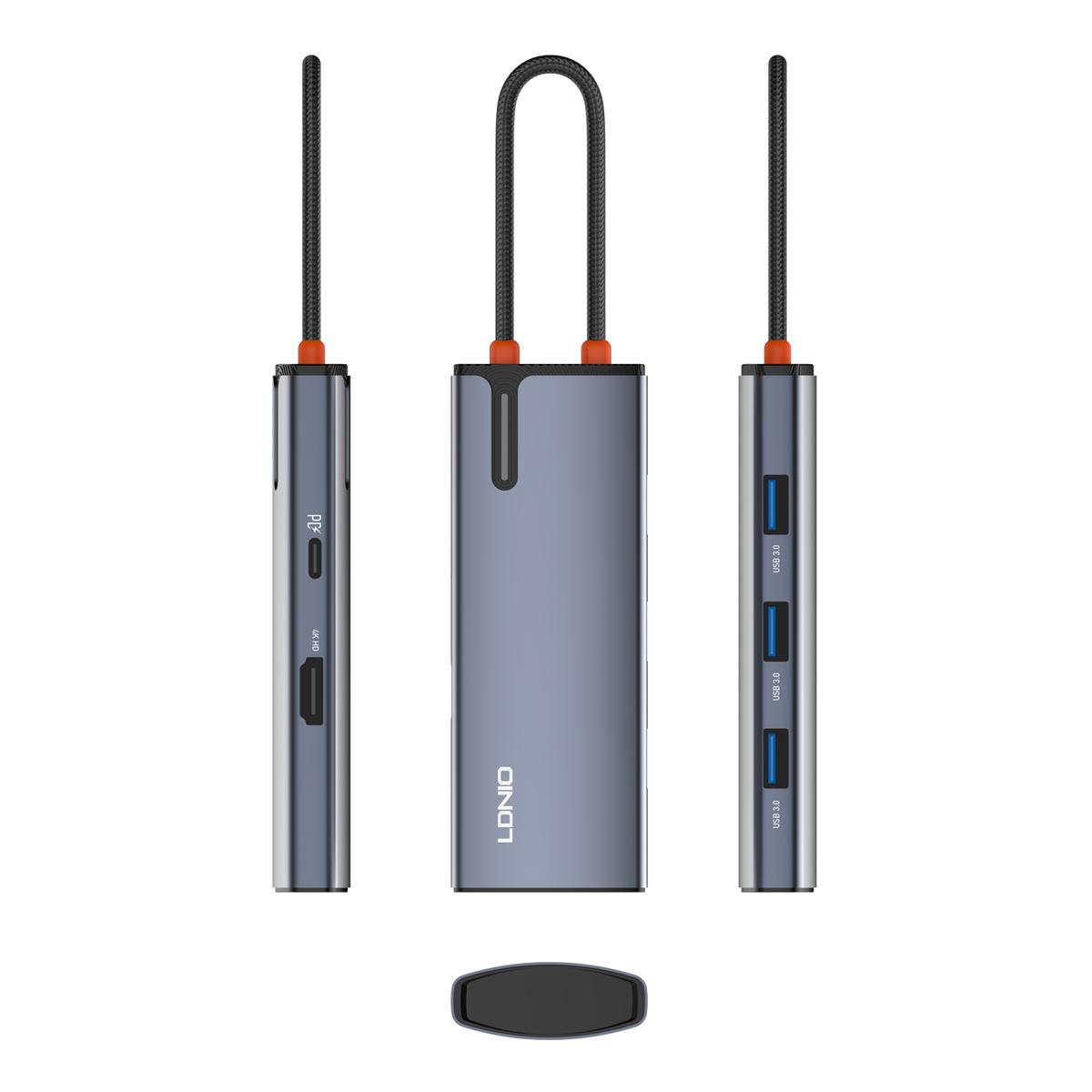 LDNIO docking station DS-15H, 5 θυρών, USB-C σύνδεση, 4K, 100W PD, γκρι | eLabstore.gr LDNIO docking station DS-15H, 5 θυρών, USB-C σύνδεση, 4K, 100W PD, γκρι | Συνοδευτικά PC | elabstore.gr
