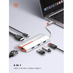 LDNIO docking station DS-26H, 6 θυρών, USB-C σύνδεση, 4K, 100W PD, λευκό | Συνοδευτικά PC | elabstore.gr