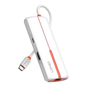 LDNIO docking station DS-26H, 6 θυρών, USB-C σύνδεση, 4K, 100W PD, λευκό | Συνοδευτικά PC | elabstore.gr