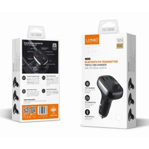 LDNIO FM Transmitter & φορτιστής C704Q, 2x USB/1x USB-C, 36W, Bluetooth, μαύρο | eLabstore.gr LDNIO FM Transmitter & φορτιστής C704Q, 2x USB/1x USB-C, 36W, Bluetooth, μαύρο | Gadgets - Αξεσουάρ | elabstore.gr