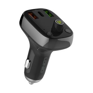 LDNIO FM Transmitter & φορτιστής C704Q, 2x USB/1x USB-C, 36W, Bluetooth, μαύρο | Gadgets - Αξεσουάρ | elabstore.gr