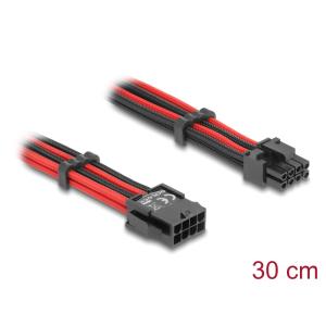 DELOCK καλώδιο 8 pin σε 6+2 pin PCIe 80975 με υφασμάτινη επένδυση, 30cm | Καλώδια - Αντάπτορες | elabstore.gr