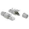 DELOCK βύσμα RJ45 CAT 6A STP 86477, tool-free, ασημί | Καλώδια - Αντάπτορες | elabstore.gr