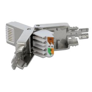 DELOCK βύσμα RJ45 CAT 6A STP 86477, tool-free, ασημί | Καλώδια - Αντάπτορες | elabstore.gr