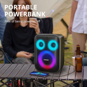TRONSMART φορητό ηχείο Halo 200 με 2x μικρόφωνα, 120W, 15000mAh, LED, μαύρο | Εικόνα & Ήχος | elabstore.gr