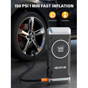 NEXPOW εκκινητής μπαταρίας & συμπιεστής αέρος NP2, 12V/3000A, 150PSI, 12000mAh | Gadgets - Αξεσουάρ | elabstore.gr