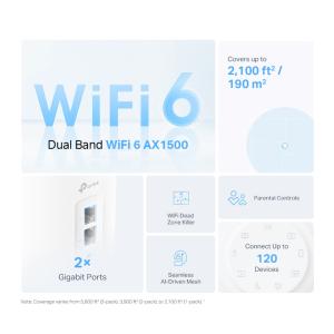 TP-LINK Home Mesh Wi-Fi 6 System Deco X10, 1500Mbps AX1500, Ver. 1.0 | Δικτυακά | elabstore.gr