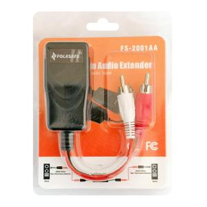 FOLKSAFE audio extender FS-2001AA μέσω καλωδίου RJ45, RCA σε RCA, έως 1000m | Καλώδια - Αντάπτορες | elabstore.gr