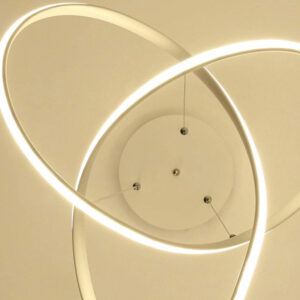 POWERTECH LED φωτιστικό οροφής HLL-0164, 50W, 4000K, Φ60cm, 1m, λευκό | Φωτισμός | elabstore.gr