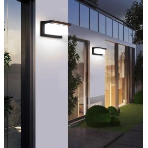 POWERTECH LED φωτιστικό τοίχου HLL-0165, 12W, 4000K, 960lm, IP65, μεταλλικό, μαύρο | Φωτισμός | elabstore.gr