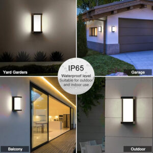 POWERTECH LED φωτιστικό τοίχου HLL-0166, 12W, 4000K, 960lm, IP65, μεταλλικό, μαύρο | Φωτισμός | elabstore.gr