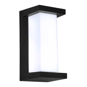 POWERTECH LED φωτιστικό τοίχου HLL-0166, 12W, 4000K, 960lm, IP65, μεταλλικό, μαύρο | Φωτισμός | elabstore.gr