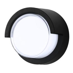 POWERTECH LED φωτιστικό τοίχου HLL-0167, 12W, 4000K, 960lm, IP65, μεταλλικό, μαύρο | Φωτισμός | elabstore.gr