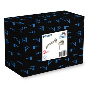 BRUNO μπαταρία νιπτήρα μπάνιου M61615-207, εντοιχισμού, αναμεικτική, ασημί | Οικιακός εξοπλισμός | elabstore.gr