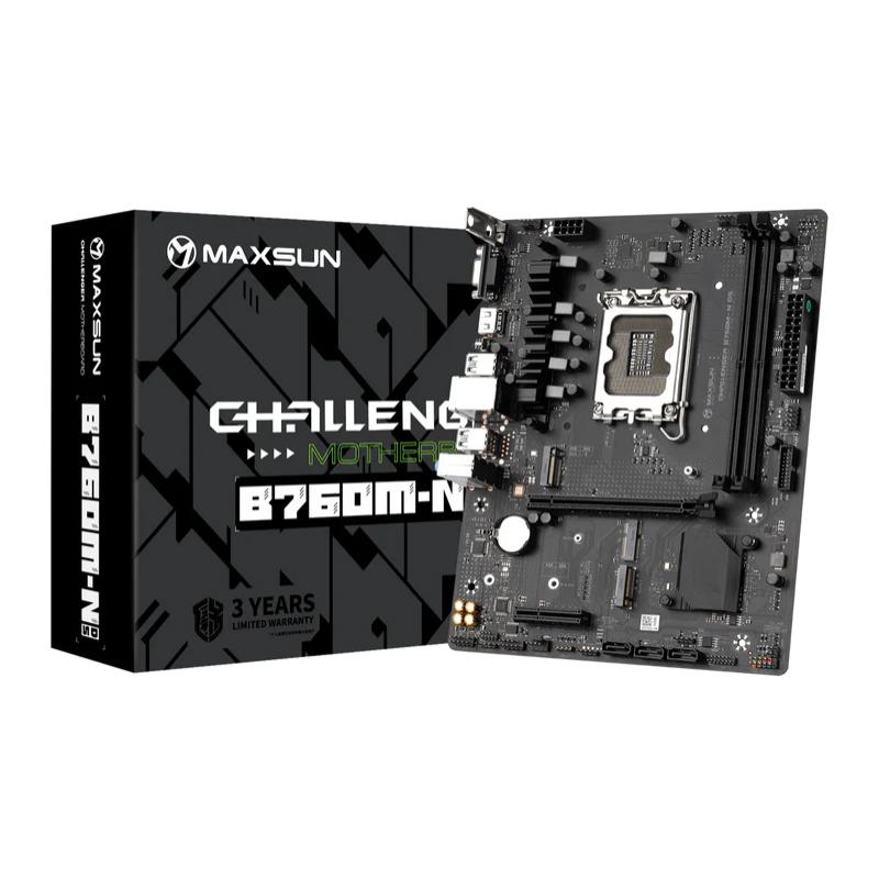 MAXSUN μητρική Challenger B760M-N D5, 2x DDR5, s1700, USB 3.2, 1G LAN, M-ATX | eLabstore.gr MAXSUN μητρική Challenger B760M-N D5, 2x DDR5, s1700, USB 3.2, 1G LAN, M-ATX | PC & Αναβάθμιση | elabstore.gr