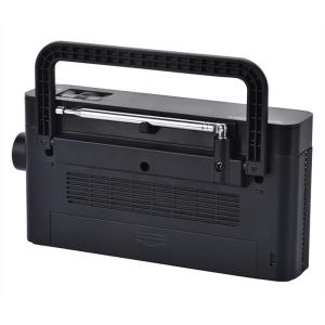 POWERTECH φορητό ραδιόφωνο PT-1244 με πτυσσόμενη κεραία, μαύρο | Εικόνα & Ήχος | elabstore.gr