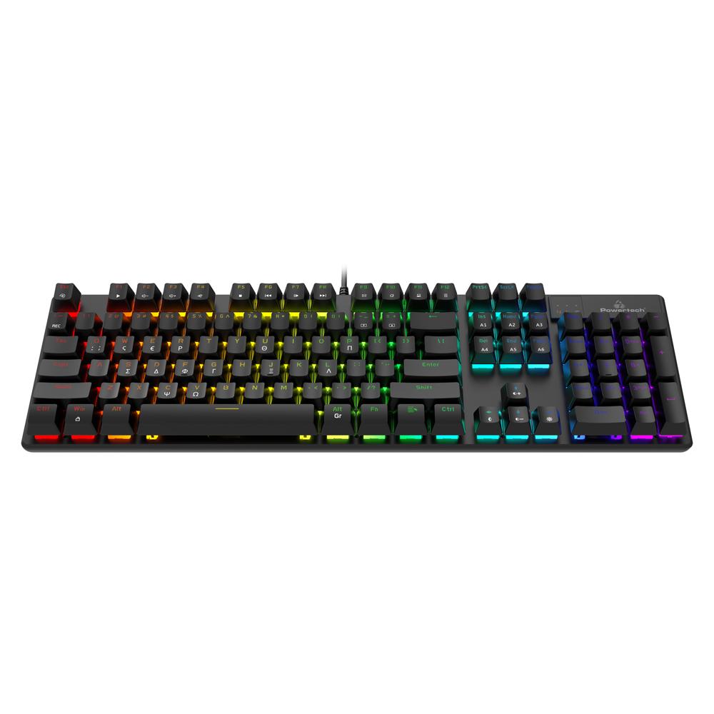 POWERTECH gaming μηχανικό πληκτρολόγιο PT-1254, ενσύρματο, RGB, μαύρο | eLabstore.gr POWERTECH gaming μηχανικό πληκτρολόγιο PT-1254, ενσύρματο, RGB, μαύρο | Συνοδευτικά PC | elabstore.gr