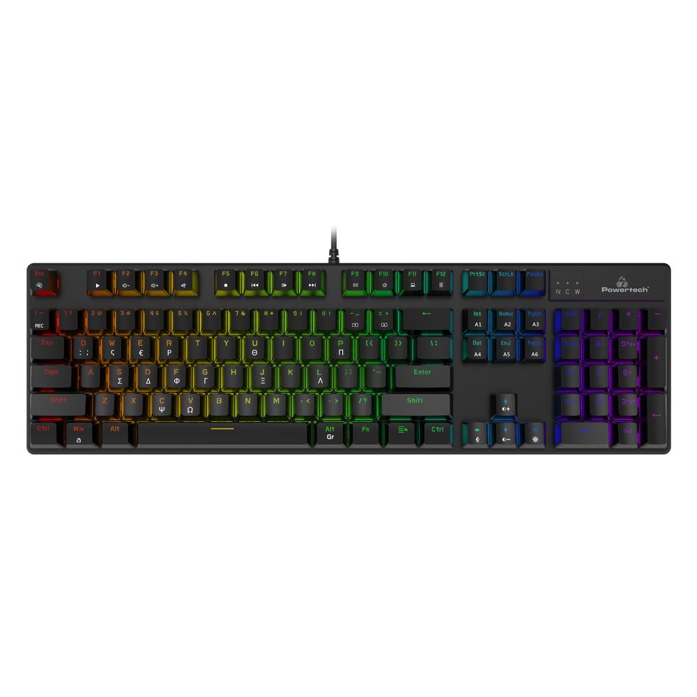 POWERTECH gaming μηχανικό πληκτρολόγιο PT-1254, ενσύρματο, RGB, μαύρο | eLabstore.gr POWERTECH gaming μηχανικό πληκτρολόγιο PT-1254, ενσύρματο, RGB, μαύρο | Συνοδευτικά PC | elabstore.gr