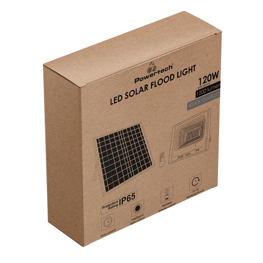 POWERTECH LED ηλιακός προβολέας PT-1268, 120W, 4000K, 1200lm, 15000mA, IP65 | eLabstore.gr POWERTECH LED ηλιακός προβολέας PT-1268, 120W, 4000K, 1200lm, 15000mA, IP65 | Φωτισμός | elabstore.gr