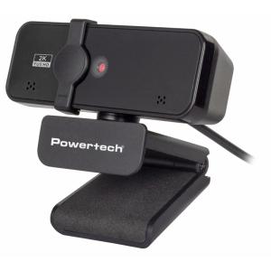 POWERTECH web camera PT-1291, 5MP, 2K Quad HD, αυτόματη εστίαση, 1.5m, μαύρη | Συνοδευτικά PC | elabstore.gr