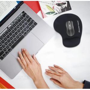 POWERTECH mouse pad PT-1293 με στήριγμα καρπού, 23x19x1.8cm, μαύρο | Συνοδευτικά PC | elabstore.gr