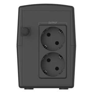 POWERTECH UPS Line Interactive PT-1296 με οθόνη, 1100VA, 660W, 2x Schuko | Τροφοδοσία Ρεύματος | elabstore.gr