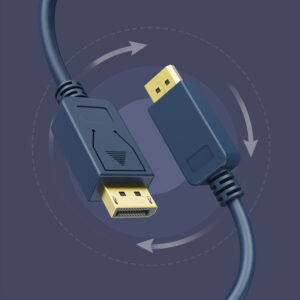 CABLETIME καλώδιο DisplayPort CT-01G, 4K/60Hz, 18 Gbps, 0.5m, μπλε | Καλώδια - Αντάπτορες | elabstore.gr