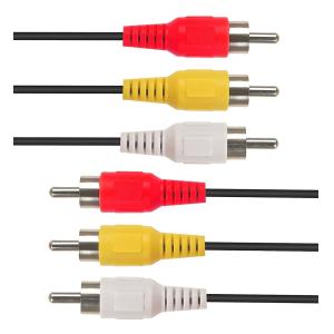 CABLETIME καλώδιο ήχου 3x RCA σε 3x RCA AV240-33N, 1.5m, μαύρο | Καλώδια - Αντάπτορες | elabstore.gr